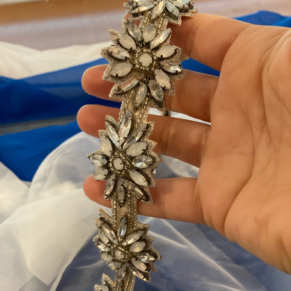 Beautiful Opal and Rhinestone appliqué belt